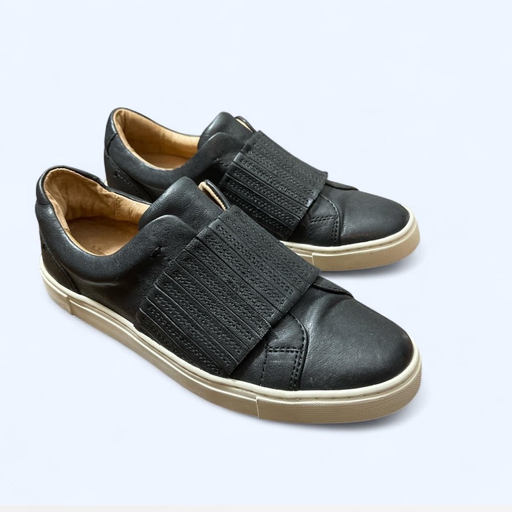 Frye black leather leather sneakers Sz 7 - Picture 2 of 7